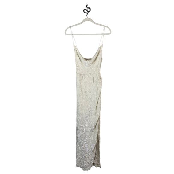 Retrofete Katya Maxi Dress Sequin Embellished Moonglow Bridal Wedding Gown Sz S - Picture 4 of 9